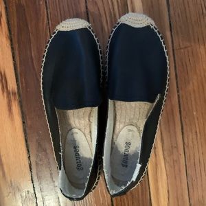 Soludos leather platform smoking slipper